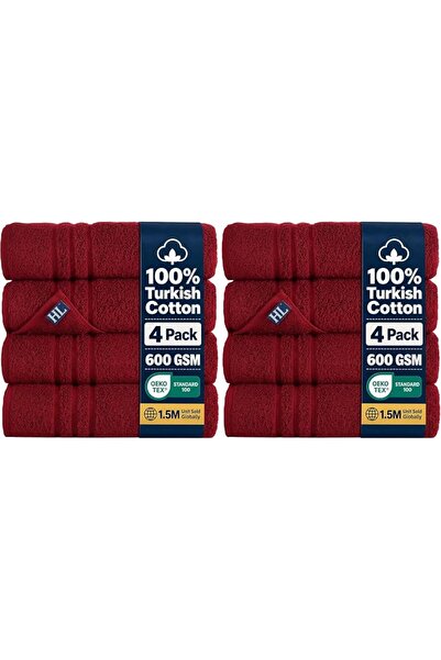 Hammam Linen White Hand Towels 4-Pack - 16 x 30 Turkish Cotton Premium Qualit...