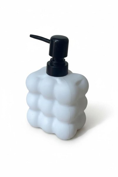 ALBETTO Bubble Glass Liquid Soap Dispenser White 300ml
