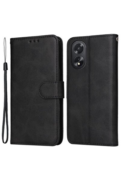 OEM Θήκη Πορτοφόλι με Βάση (Δερμάτινη Υφή) για Oppo A38 4G - Μαύρο