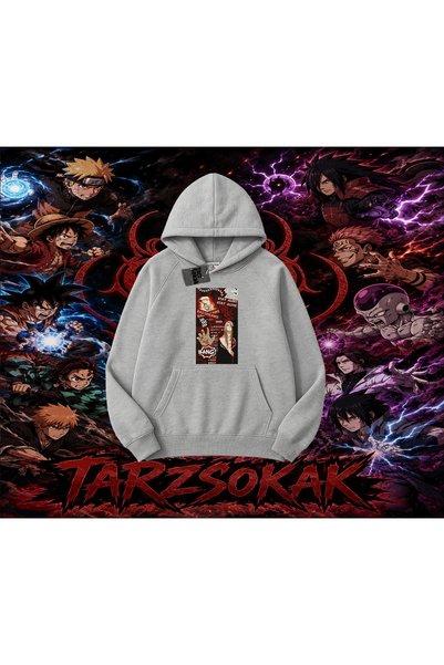 Tarzsokak Deidara Naruto Anime Character Oversize Unisex Hooded Sweatshirt White
