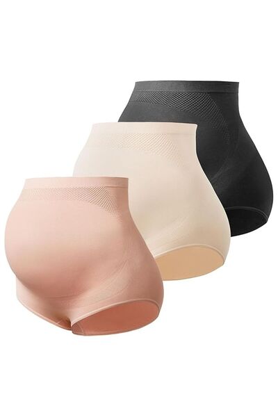 Momcozy - Maternity High Waist Underwear Pregnancy Seamless Soft Belly Suppor...