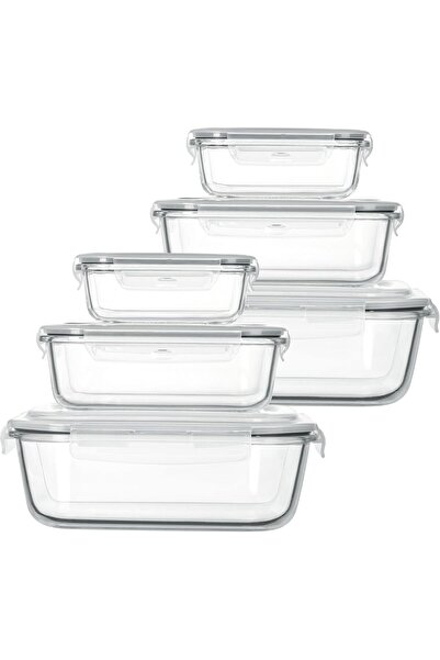Generic Vtopmart 6Pack Glass Containers Set for Food Storage, BPA Free
