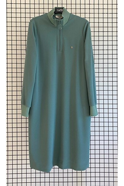 Armine Trend Yaka Fermuarlı Ribanalı Basic Tesettür Tunik TAM KALIP