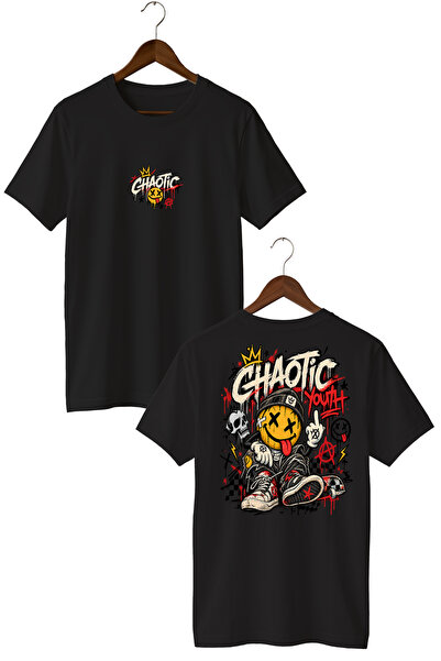 The Baski Χαοτικό Νεανικό T-Shirt Oversize Unisex με στάμπα γκράφιτι – Γραφικ...