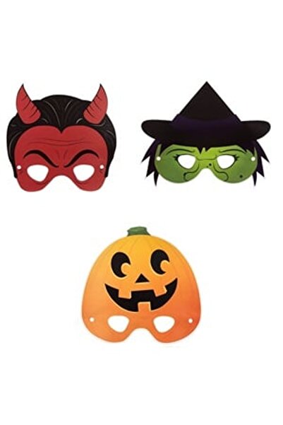 DD SHOP Set Masti de Halloween Diavol Vrajitoare Dovleac - 6buc - Produse Ser...