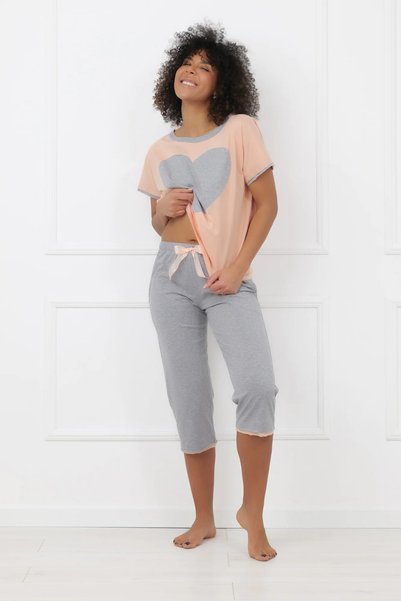 Other Pijamale de damă, mâneci scurte, pantaloni trei sferturi, Sabrina XL