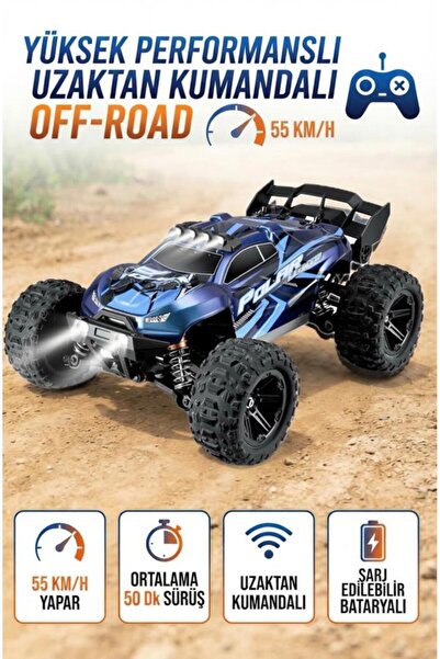 Tıfıl Toys Uzaktan Kumandalı Off-Road RC Araba 55 KM/H 33 CM 1:14 Ölçekli 5 F...