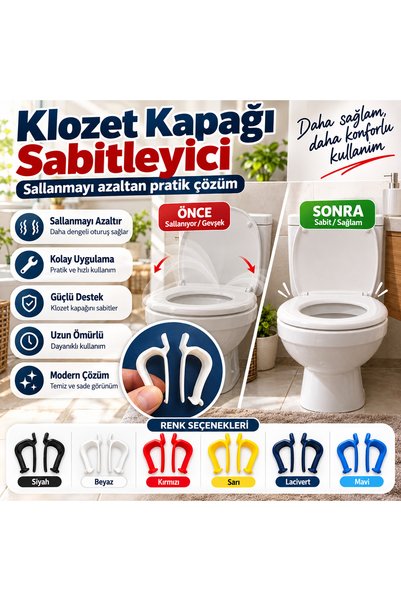 MYE TEKNOLOJİ Klozet Kapağı Sabitleyici – Sallanma Önleyici Destek Aparatı