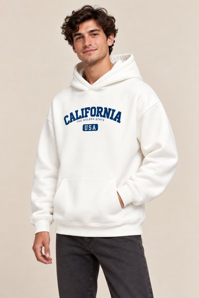 FAVORİST Muška majica sa kapuljačom California Golden 3 Thread od 100% pamuka