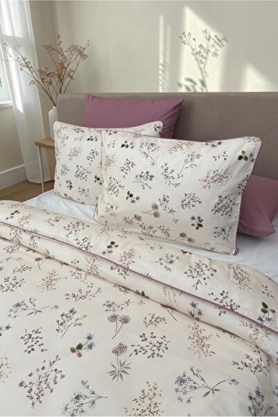 VESSİNOHOME Flora Heritage & Elegance - Aquarelle %100 Pamuk Ranforce Nevresi...