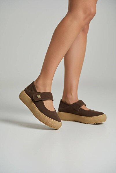 Cozi company Γνήσια δερμάτινα παπούτσια μπαλαρίνας Nubuck με ολόκληρη ορθοπεδ...