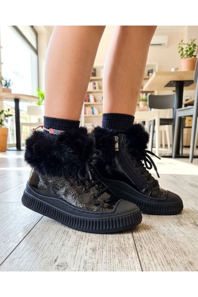 Surpie Shoes Children's Fur Detailed Boots, Surpie Children's Boots