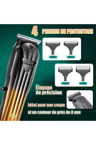 VGR Professional 644 Hair Beard Trimmer for Men Cordless Rechargeable Hair Cutting Kit with Display Screen