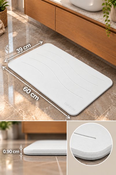 DİATOM Dalga model Banyo paspası Su emici paspas diatomite mat abdest paspası duşakabin önü banyo matı lavabo önü paspas