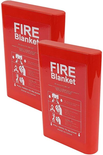 Generic Fire Blanket for Emergency Fire Suppression Fiberglass Layered 100% F...