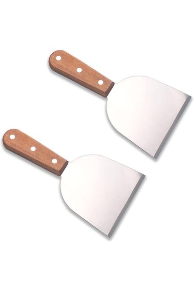 Generic Stainless Steel Spatula - Heavy Duty Turner with Beveled Edge & Hardw...