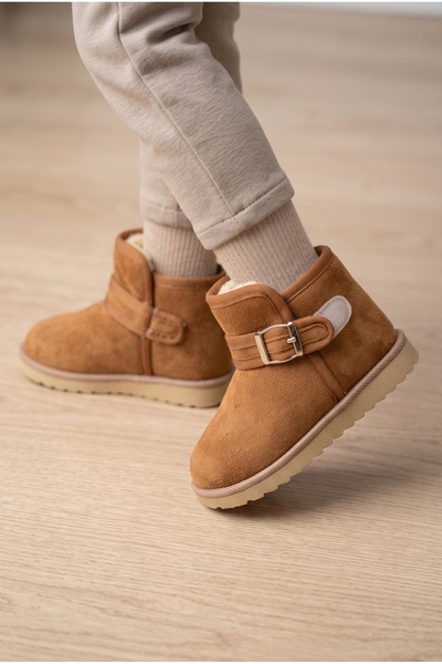Moda Devrin Unisex Çocuk Kürklü Cırtlı Kısa Dış Mekan Ev Okul Kreş Sokak Kart...