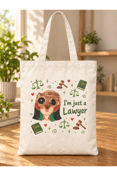 Mor Mürekkep Torba sa štampanim motivom tužioca sa tužilom-hamsterom - Poklon...