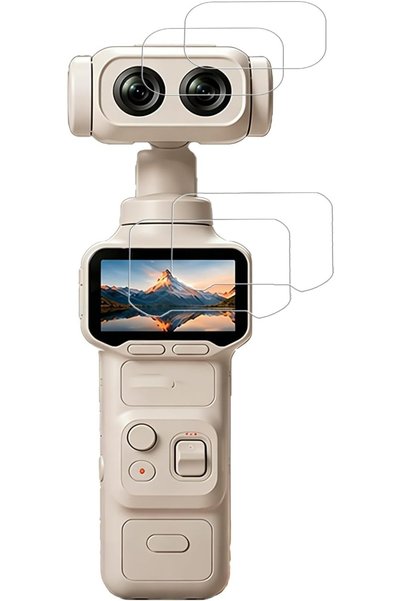 Generic 6 قطع من واقي الشاشة الزجاجي المقوى متوافق مع كاميرا إنستا360 لونا أل...