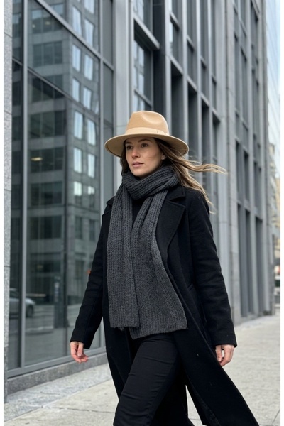 emybox Women's Cashmere Cowboy Hat Wide Brim Fedora Belted Winter Stylish Hat...