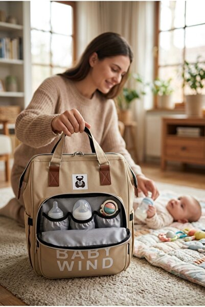 mygeppetobag Beige Color Mother Baby Care Bag