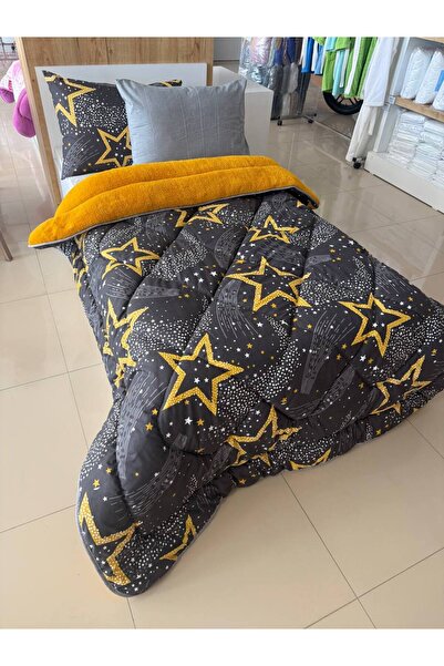 argehome Tek Kişilik Çift Taraflı Peluş Welsoft Pufidik Uyku Seti (Yorgan + L...