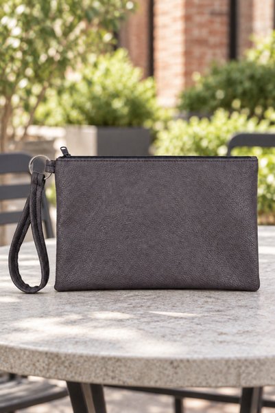 Soyoe Faux Leather Hand Bag, Stylish Wrist Strap Zippered Portfolio Multi-Purpose Cosmetic Wallet and Hand Wrist Bag