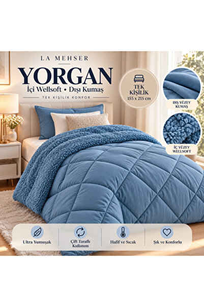 LA MEHSER İçi Welsoft Dışı Kumaş Yumoş Tek Kişilik Yorgan