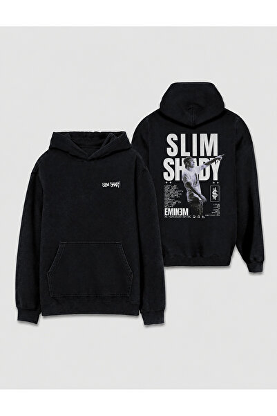 Darkia هودي بقلنسوة للجنسين بتصميم Eminem Slim Shady مطبوع من الأمام والخلف