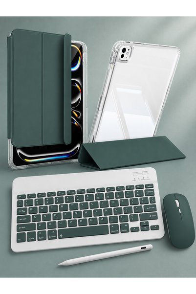 Five e Apple iPad Pro 13 M4/M5 ile Uyumlu Foldex Türkçe Q Klavyeli Yatay Dike...