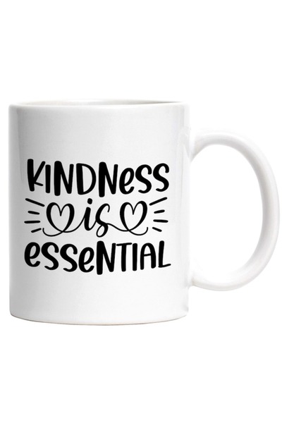 INOVATIX Cana alba personalizata,in limba engleza Kindness is essential bunat...