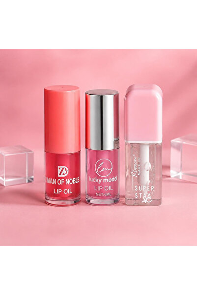 3'lü Lip Oil Seti - Renk Değiştiren Dudak Yağı + Lip Oil + Super Stay Gloss