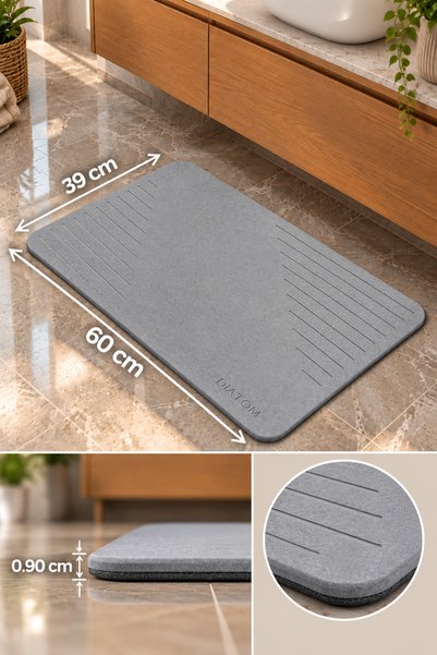 DİATOM Düz çizgi model Banyo paspası Su emici paspas diatomite mat abdest paspası duşakabin önü banyo matı lavabo önü paspas