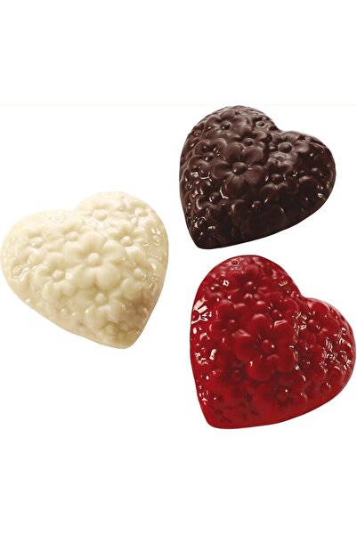 MATFER Polycarbonate chocolate mold Flowered Hearts 5 cm