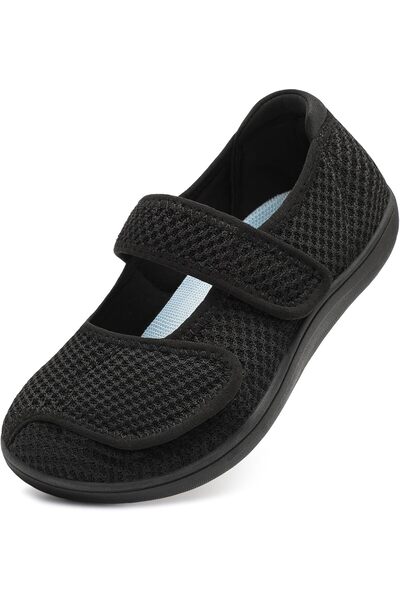 Generic Women Barefoot Walking Shoes Wide Adjustable Flats Mary Jane Shoes Ca...
