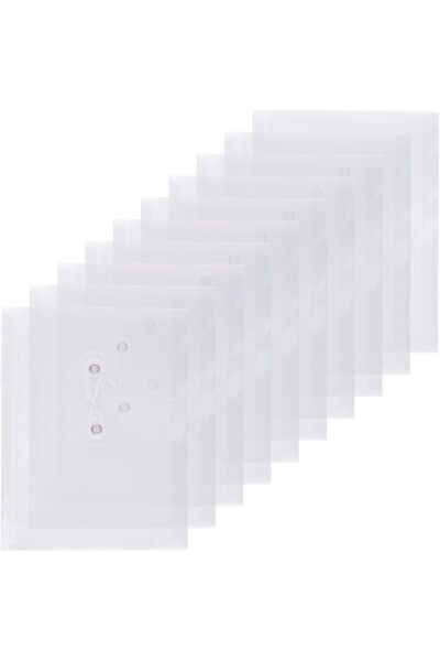 Generic 10-Pack A6 Expanding File Folders, Transparent, Waterproof, Eco-Frien...