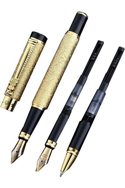 Generic Three Piece Deluxe Iridium Art Calligraphy Signature Pen Set - Studen...