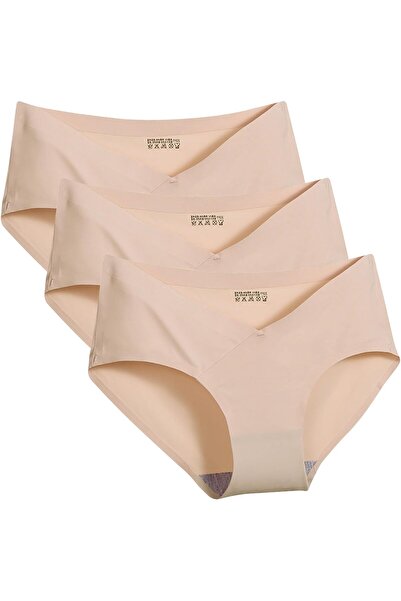 Generic Low Waist Nylon Seamless Maternity Briefs Underwear Panties, 3 PCS