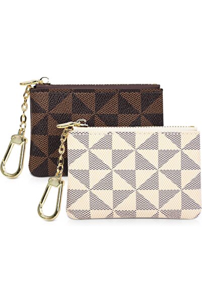 Generic 2PCS Coin Purse Key Chain Pouch, Mini Wallet for Women, Waterproof PU...
