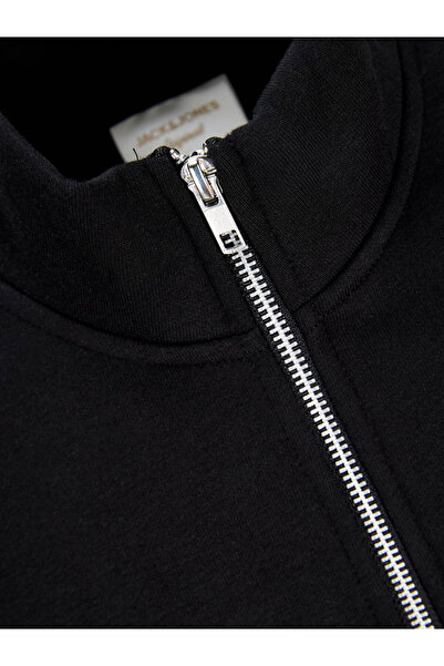 Jack & Jones Dik Yaka Siyah Erkek Sweatshırt 12299799 JORNEWOVE SWEAT SMU