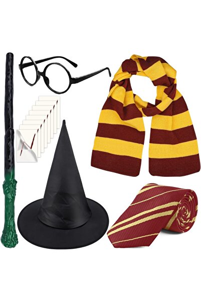 Generic 17Pcs Wizard Party Favors Magic Wand Scarf Tie Magic Hat Glasses Fram...