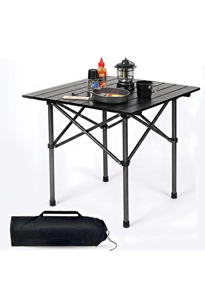Generic Outdoor Camping Table, Aluminium Folding Picnic Table with Carry Bag