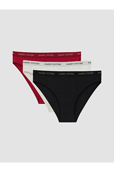 LC Waikiki Rmz Gi̇yi̇m Farkiyla Harry Potter Printed Bikini Briefs 3-Pack