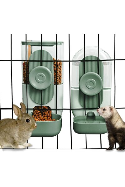 Generic Hanging Automatic Cat Feeders and Cat Water Dispenser,Auto Gravity Pe...