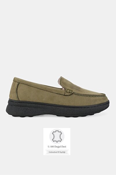 TUNAELLİ ΓΥΝΑΙΚΕΙΑ ΠΑΠΟΥΤΣΙΑ ΚΑΚΙ ΠΡΑΣΙΝΟ NUBUCK ΓΝΗΣΙΟ ΦΥΣΙΚΟ ΔΕΡΜΑ ΝΟΜΙΜΟ Μ...