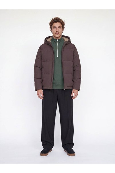 Jack & Jones Erkek Ayarlanabilir Bagcikli Kapüsonlu Puffer Ceket - Galaxy