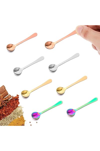 Generic 8 Pcs Spice Spoons, 2.95 Inch Stainless Steel Small Spoons for Spice ...