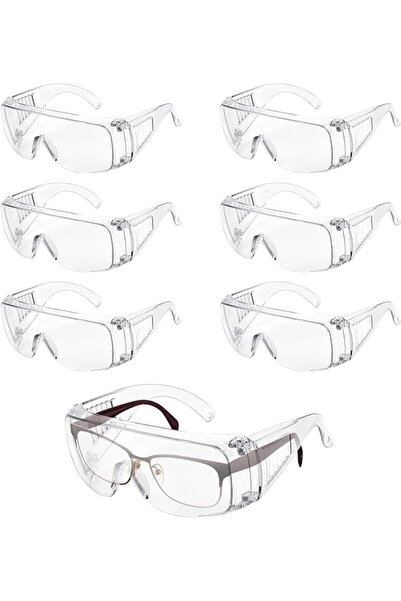 Generic 6 Pack Protective Glasses, Transparent Eye Protection Glasses, Safety...