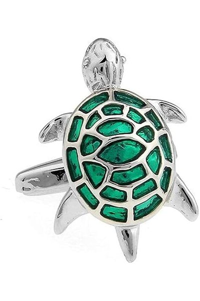 GENERAL Cute French Shirt for Men, Metal Cufflinks in Green Color Cz31, Metal...