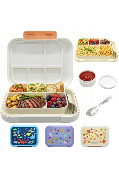 Generic Lunch Box for Kids, 900ml Leakproof Lunchbox Microwave and Dishwasher...